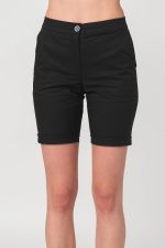 PANTALONI SCURT CASUAL FEMEI BLACK XS - imagine 5