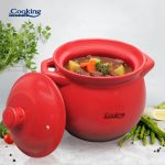 OALA CERAMICA CU CAPAC 6 L, RED LINE - imagine 4