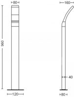 Stalp LED pentru iluminat exterior Philips Splay, 12W, 1100 lm, - imagine 2