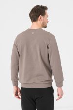 BLUZA COTON CASUAL BARBATI TAUPE-S - imagine 3
