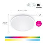 Plafoniera LED RGB WiZ SuperSlim, Wi-Fi, control vocal, 22W, 2600 - imagine 3