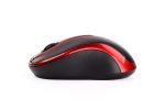 Mouse A4tech, wireless, 1000 dpi, butoane/scroll 3/1, negru/rosu - imagine 2