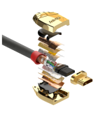 Cablu Lindy HDMI High Speed, 2m, Gold - imagine 3
