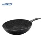 TIGAIE WOK ALUMINIU FORJAT 28x8 CM, ONIX, COOKING BY HEINNER - imagine 2