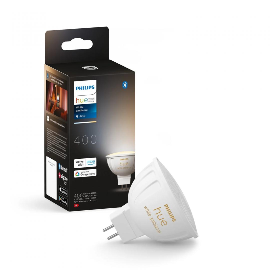 overlay_6fbaf119dad475c915eaaa28fa22a9cd.jpeg Bec LED inteligent Philips Hue MR16, Bluetooth, GU5.3, 12V, 5.1W, - imagine 1