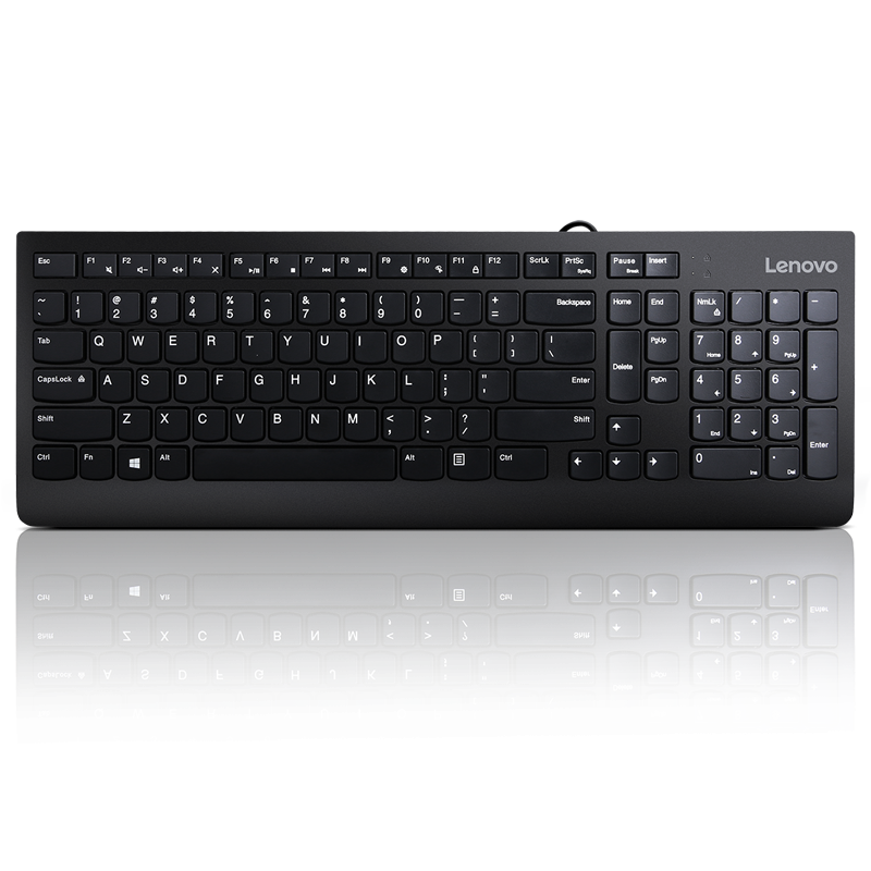 overlay_70124cb0611bfb13a6448b6a2e15d0ba.png Tastatura LENOVO 300, USB, Negru - imagine 1