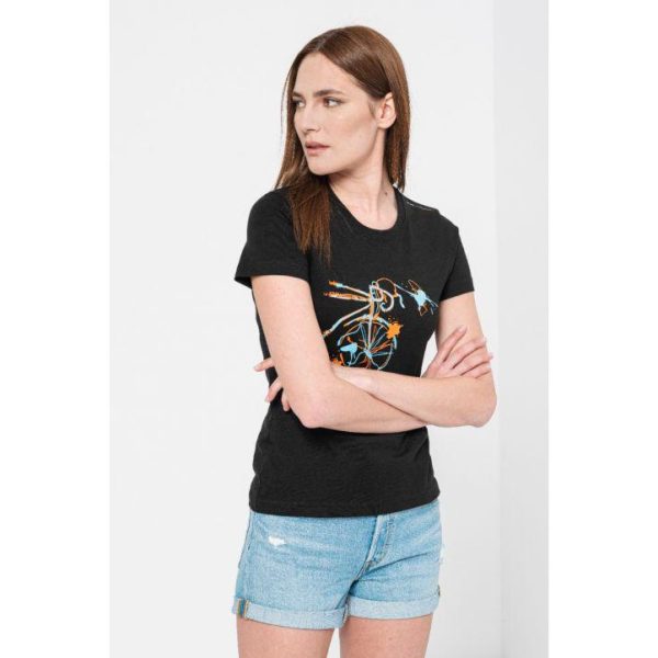 TSHIRT CASUAL F BICICLETA COLOR BLACK-L