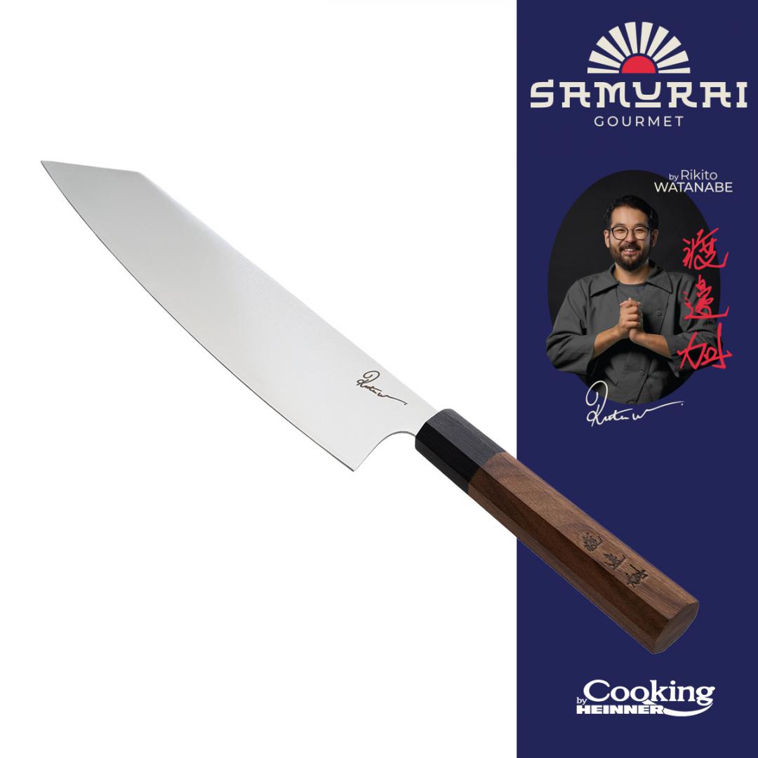 overlay_70e2d93e91c261d3061a3b2cc7621c05.jpg CUTIT GYUTO 23 CM, RIKITO WATANABE, SAMURAI GOURMET, COOKING BY - imagine 1