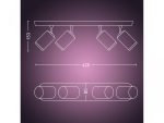 Spot LED RGB Cvadruplu Philips Hue Fugato, Bluetooth, 4xGU10, 4x5.7W - imagine 3