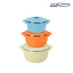 SET 3 CASEROLE TERMICE 2+4+6L,BELLY BEIGE, ART OF DINING BY