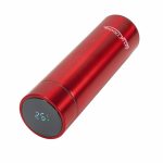 TERMOS INOX 450 ML, CU INDICATOR LED PENTRU TEMPERATURA, ROSU, - imagine 2