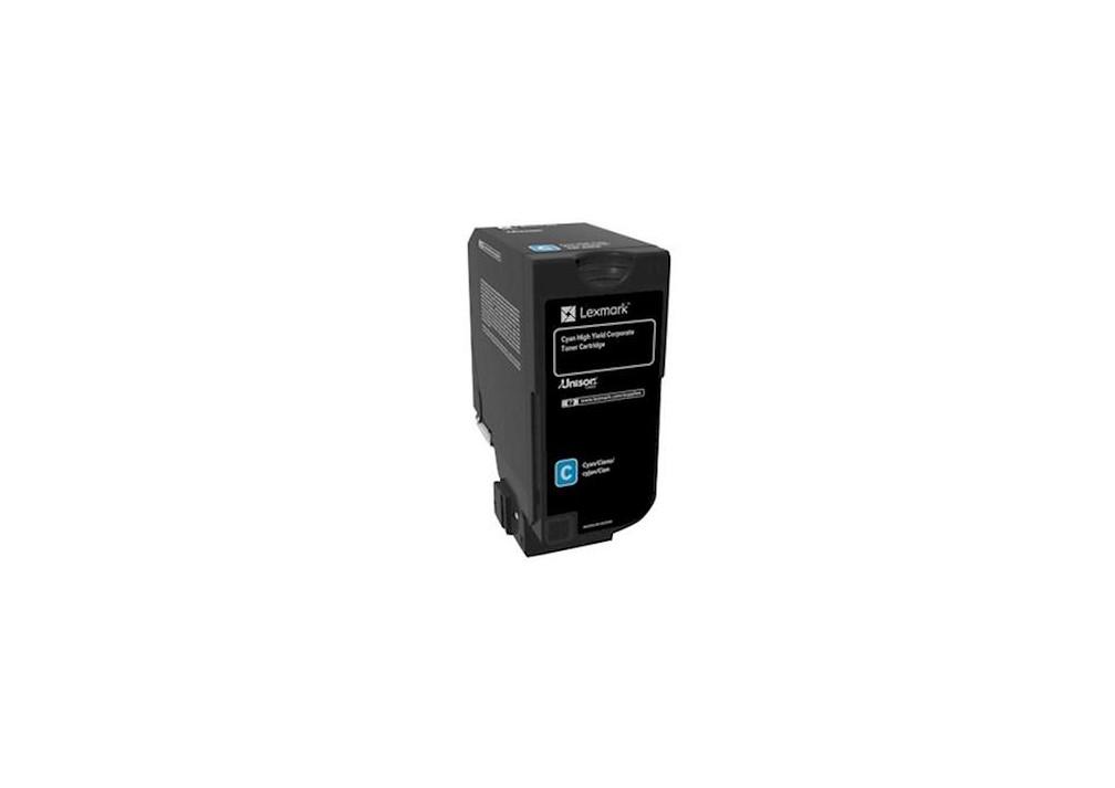 overlay_72d7ea04f8b16ab9213c2b30bde1bf28.jpg Toner Lexmark 74C2HCE cyan, 12k ,compatibil cu CS725DE,CS725DTE - imagine 1