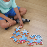 PUZZLE DIN SPUMA EVA, MAXI CU 10 PIESE, ALBASTRU, PUEDO - imagine 3