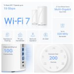 TP-LINK DECO BE85(2-PACK) Sistem Mesh WI-FI 7, BE19000, TRI-BAND, Standarde - imagine 4