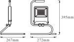 Proiector LED (lampa de lucru) Ledvance Worklight S-Stand, 50W,220-240V ,4500 - imagine 3