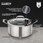 SEMIOALA CU CAPAC, 20x10 CM, 2.8 L TITANIUM3, COOKING BY - imagine 5