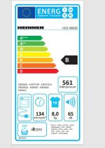 Uscator de rufe cu condensare Heinner HCD-V802B - imagine 2