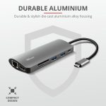 Hub USB Trust Dalyx, USB-C, 7 porturi, HDMI, RJ-45, Negru - imagine 8