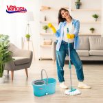 SET CURATENIE CU MOP ROTATIV, CLEAN360, ALBASTRU - imagine 4