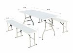 HEINNER SET MASA CU 2 BANCI PLASTIC PLIABILE - imagine 2
