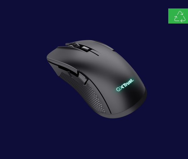 Mouse Gaming Wireless Trust GXT 931 Ybar, 7200 DPI, Negru