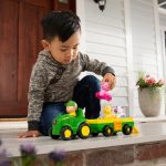 TRACTORAS CU REMORCA, ANIMALUTE SI SUNETE, JOHN DEERE - imagine 4