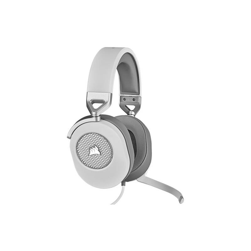 overlay_7b12336242478aa8ee4e9f0dcae641f5.jpg Casti Gaming Head-band Corsair HS65 SURROUND, Wired, Alb - imagine 1