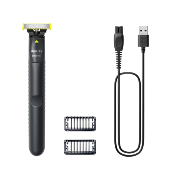 Aparat de ras electric Philips Oneblade QP1424/10, negru/verde, husa inclusa