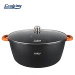 SEMIOALA ALUMINIU+CAPAC 44X19 CM,23L,DARK LINE, COOKING BY HEINNER