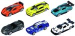 MACHETA DIE CAST, SET 6 MASINI CURSE, SCARA 1/64, 7.5CM,