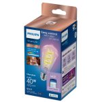 Bec LED RGB inteligent Philips Filament Bulb Clear ST64, Wi-Fi,