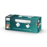 Spot LED Dublu Philips myLiving Star, 2x4.5W, 1000 lm, lumina - imagine 2