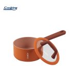 CASEROLA ALUMINIU FORJAT CU CAPAC STICLA  16 x 8 - imagine 2