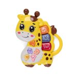 JUCARIE GIRAFA CU LUMINI SI SUNETE, GALBENA, MOMKI