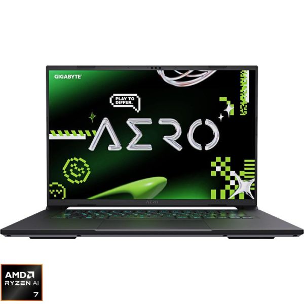 Laptop Gaming GIGABYTE AERO X16 1VH, cu procesor Ryzen AI