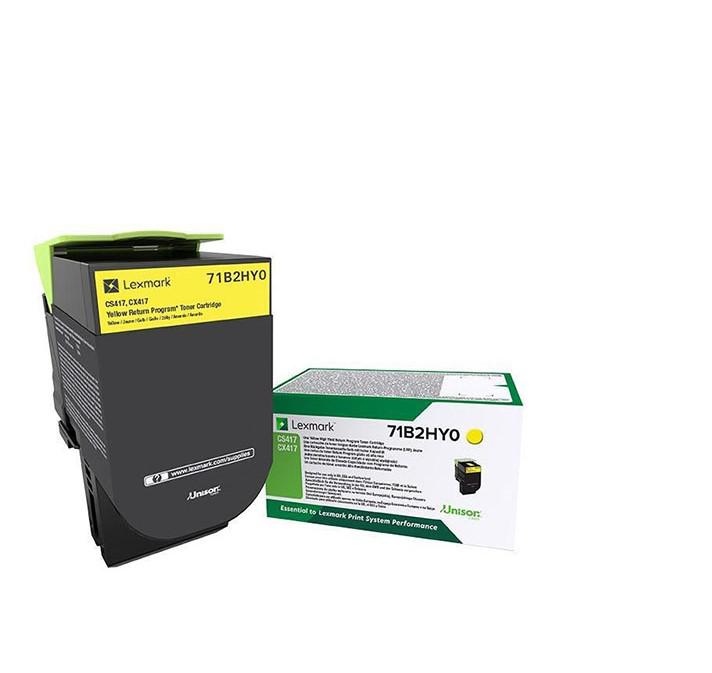 overlay_7dcd19b0a988fed265bd1c4757021407.jpg Toner Lexmark 71B2HY0, yellow ,return program ,3.5k,CX417DE, CX517DE, CS417DN, CS517DE - imagine 1