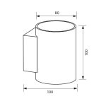 Aplica Vivalux ROUND ADEL, G9, IP20, 80x100x100mm, Negru-Auriu, bec neinclus - imagine 2