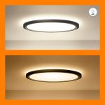 Plafoniera LED RGB WiZ SuperSlim, Wi-Fi, control vocal, 22W, 2600 - imagine 3