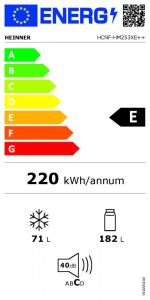 Combina frigorifica HEINNER HCNF-HM253XE++, No Frost, 253 l, Clasa E, - imagine 3