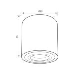 Spot Vivalux ROUND INEZ, GU10, max. 35W, IP54, Ø80x95mm, Alb, - imagine 2