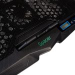 Stand Spacer notebook 17″ Gaming, sita metal, Airflow: 72CFM, 2xfan - imagine 4