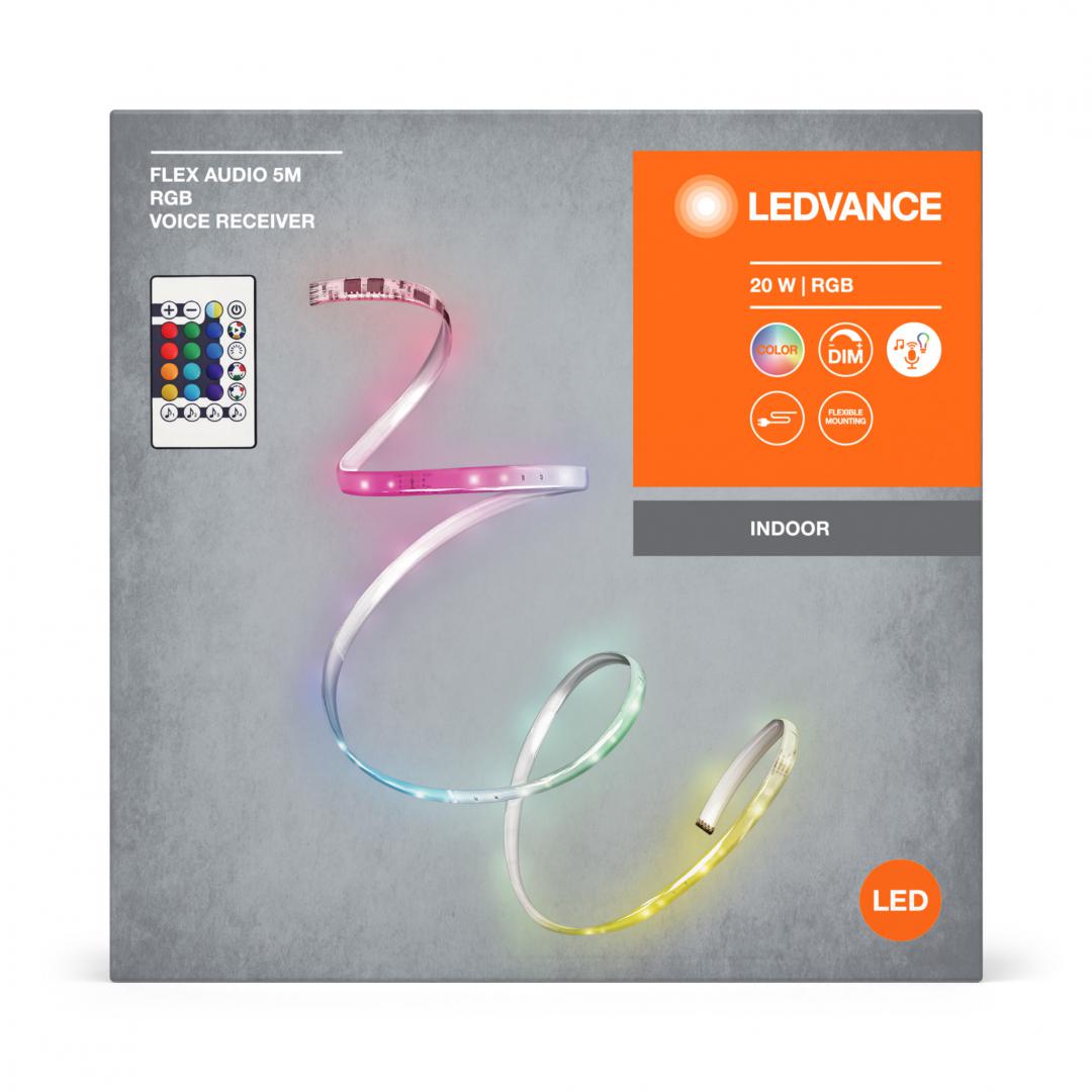 overlay_831ad0883a5115400f1f85a49d139a27.jpg Kit Banda LED RGB Ledvance FLEX Audio cu Telecomanda, 20W, - imagine 1