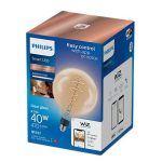 Bec LED inteligent vintage (decorativ) Philips Filament Globe ClearG200 ,Wi-Fi, - imagine 2