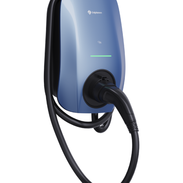 Solplanet EV Charger 22kW, RFID/NFC, WIFI+Bluethooth+RS485, Morandi Blue, 5M Cable+ETH