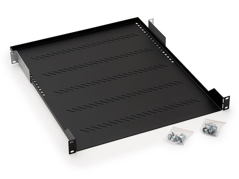 overlay_845b3dfa299a5a7a4fb040687291a679.jpg Raft fix perforat Triton 19" 1U/350 capacitate incarcare 40kg, negru - imagine 1