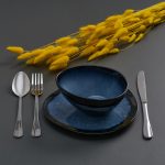 SET 4  BOLURI OVALE CERAMICA 16 CM , SERENITY, - imagine 2