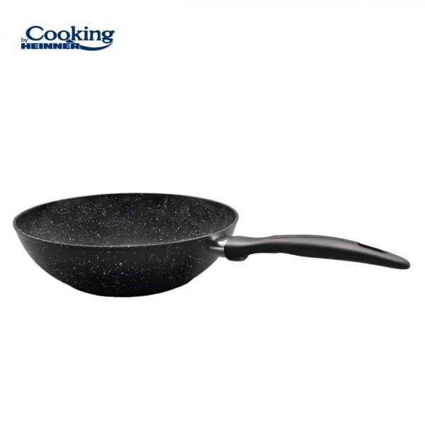 TIGAIE WOK ALUMINIU FORJAT 28x8 CM, ONIX, COOKING BY HEINNER