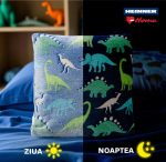 Perna cu model fosforescent, Dino,45x45 - imagine 4