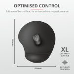 Mouse pad Trust Bigfoot XL, cu gel pad, negru - imagine 2