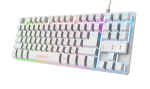 Tastatura Gaming Trust GXT 833W THADO, RGB, USB, Alb - imagine 2